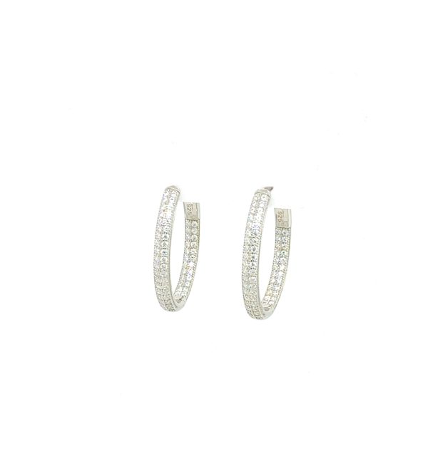 Creole in Silber 925/000 mit Zirkonia