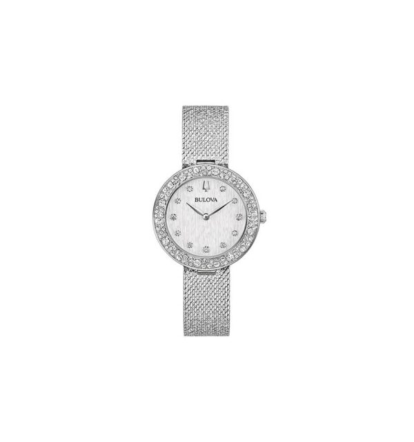 Bulova Damenuhr Champagne Crystal 96L329