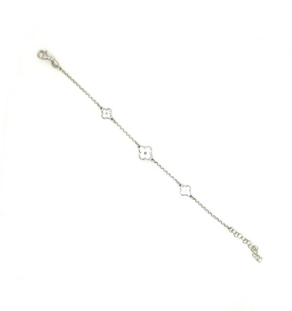Armband in Silber 925/000 mit Kleeblatt