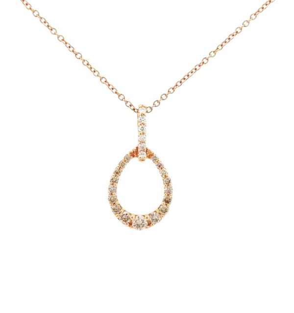 Collier in Rosègold 750/000 mit Diamanten