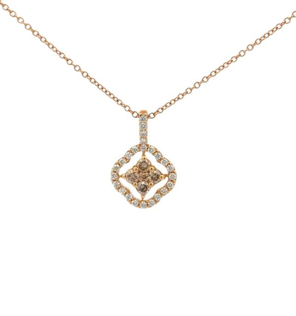 Collier in Rosègold 750/000 mit Diamant
