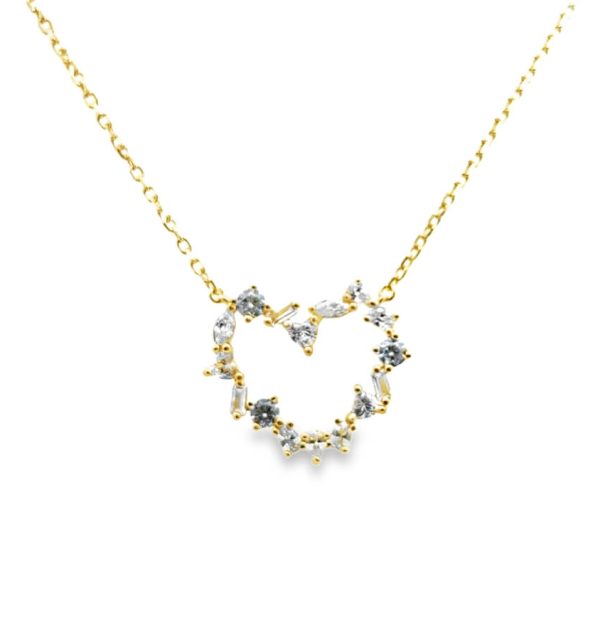 Nomination Collier Colour Wave Herz aus Silber 925/000 vergoldet mit Zirkonia