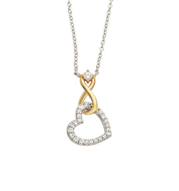 Collier aus Silber 925/000 mit Herz aus Zirkonia