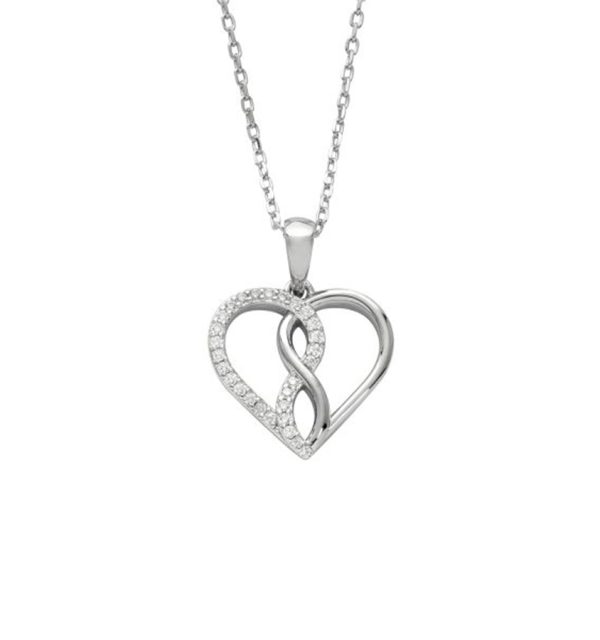 Collier aus Silber 925/000 mit Herz aus Zirkonia