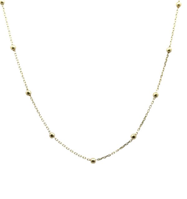 Collier in Gelbgold 585/000 mit Kügelchen in Gelb