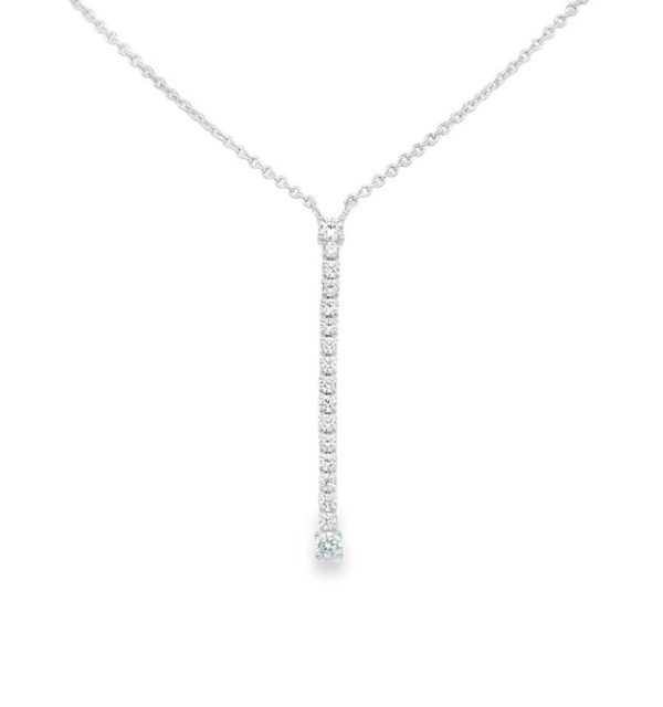 Collier in Silber 925/000 mit Zirkonia in Y Form