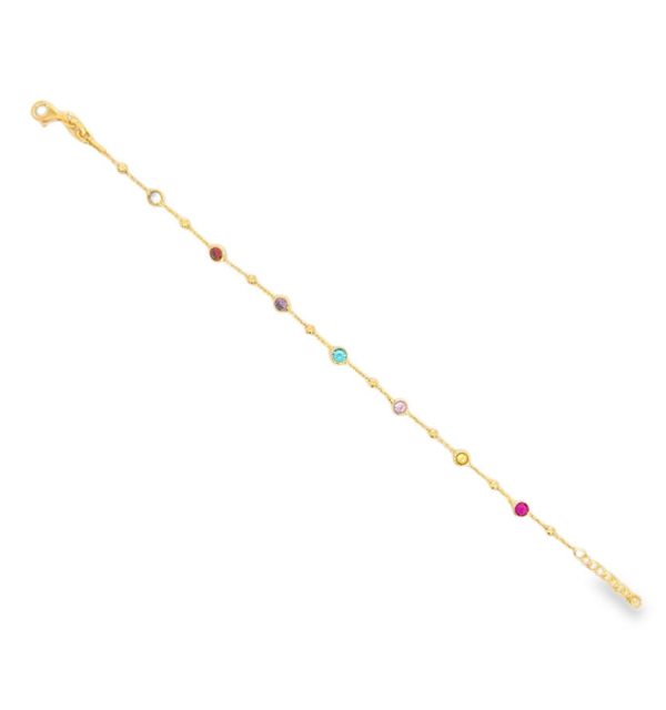 Armband in Silber vergoldet 925/000 mit Zirkonia