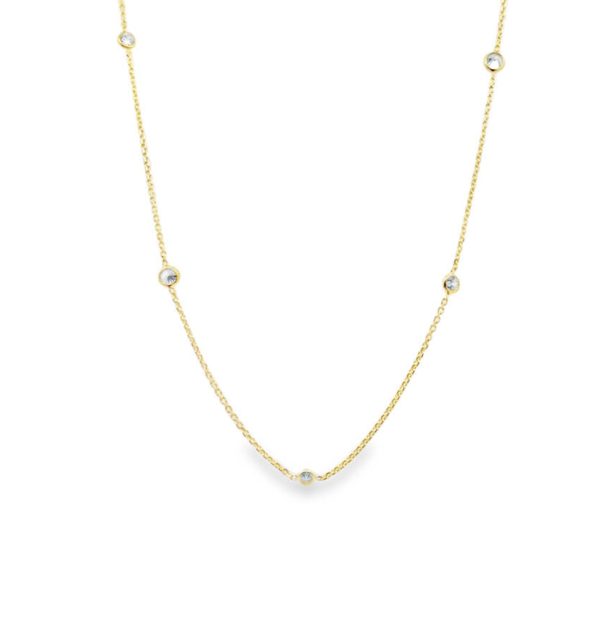 Collier in Silber 925/000 vergoldet mit Zirkonia