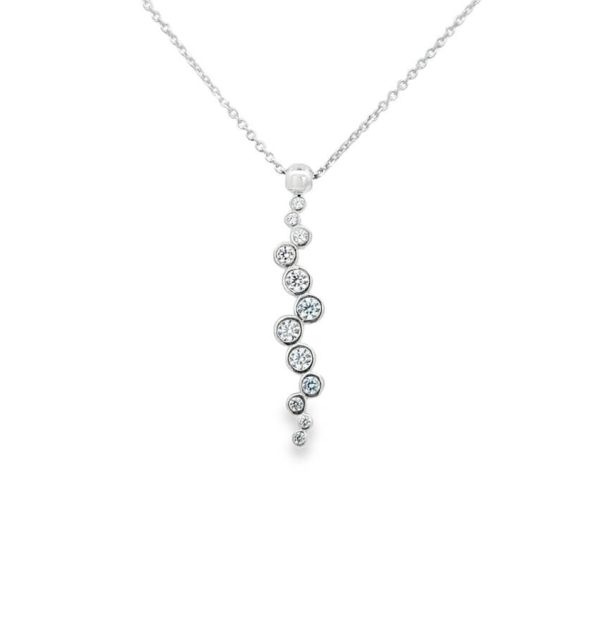 Collier in Silber 925/000 mit Zirkonia in Y Form