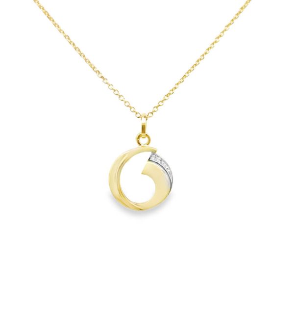 Collier in Silber 925/000 vergoldet mit Zirkonia