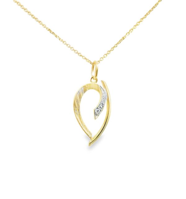 Collier in Silber 925/000 vergoldet mit Zirkonia