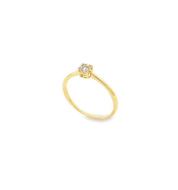 Solitärring in Gelbgold 585/000 mit Brillant
