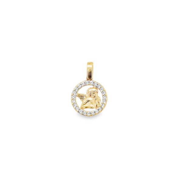Schutzengerl Gelbgoldgold 585/000 mit Zirkonia