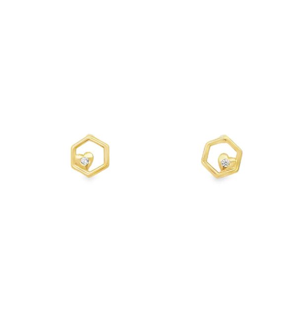 Ohrstecker Gelbgold 585/000 mit Zirkoniaherz