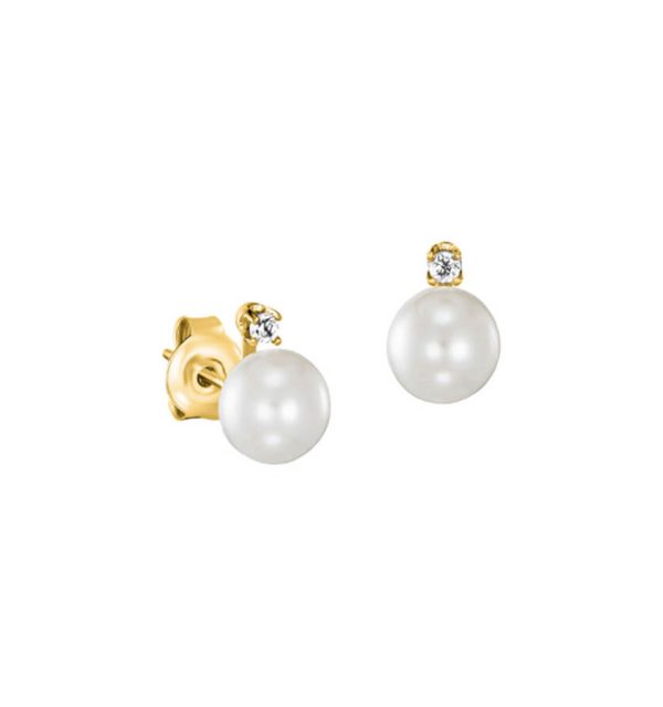 Julie Julsen Ohrstecker Circle Pearl JJER02-6G