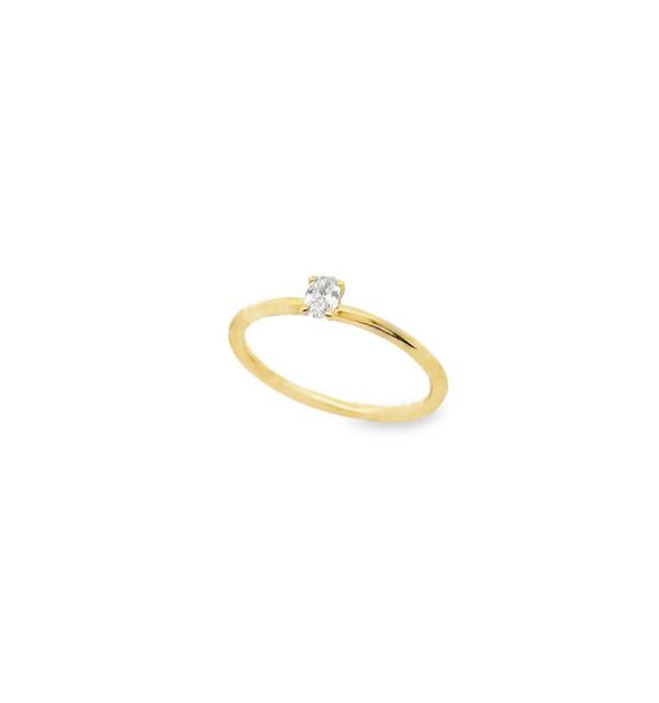 Solitärring in Gelbgold 585/000 mit Diamant