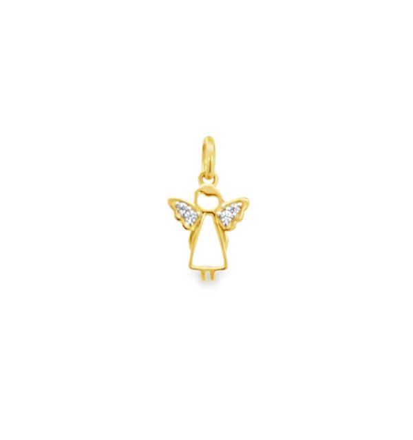 Schutzengel in Gelbgold 585/000 mit Zirkonia