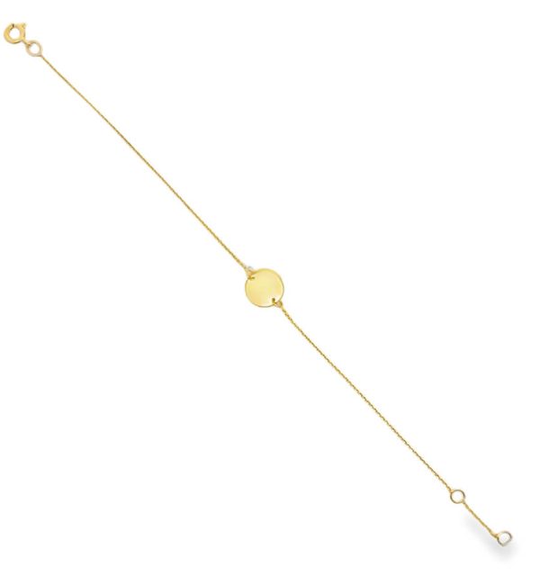Armband in Gelbgold 585/000 mit Plättchen