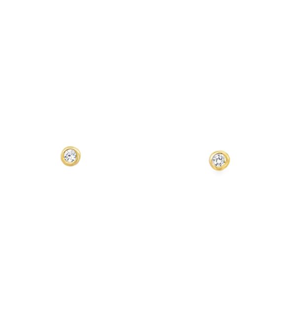 Ohrstecker in Gelbgold 585/000 mit Zirkonia