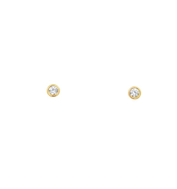 Ohrstecker in Gelbgold 585/000 mit Zirkonia
