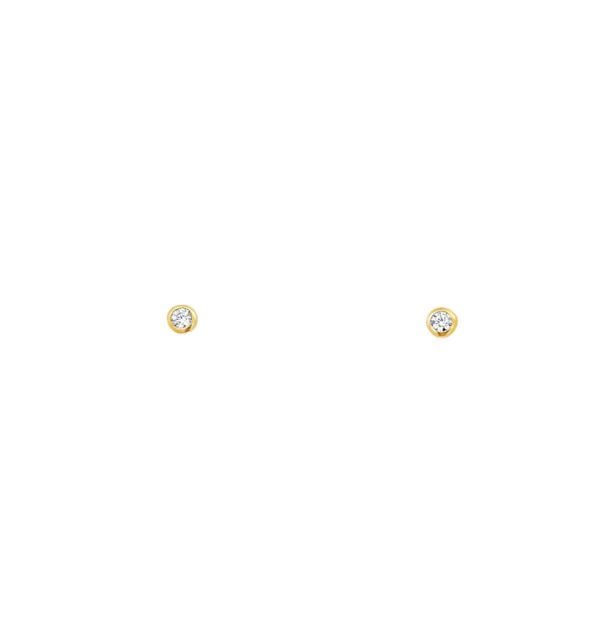 Ohrstecker in Gelbgold 585/000 mit Zirkonia