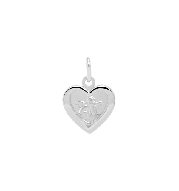Schutzengel in Silber 925/000 in Herzform