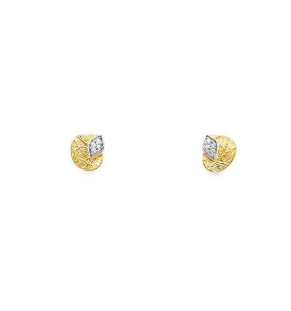 Ohrstecker in Gelbgold 585/000 mit Zirkonia
