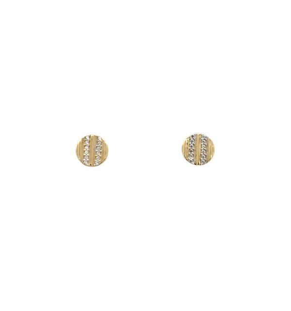 Ohrstecker in Gelbgold 585/000 mit Zirkonia