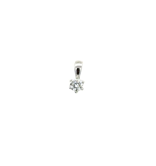 Solitär-Diamantanhänger aus 585/000 Weißgold