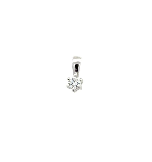 Solitär-Diamantanhänger aus 585/000 Weißgold