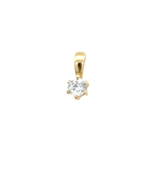 Solitär-Diamantanhänger aus 585/000 Gelbgold