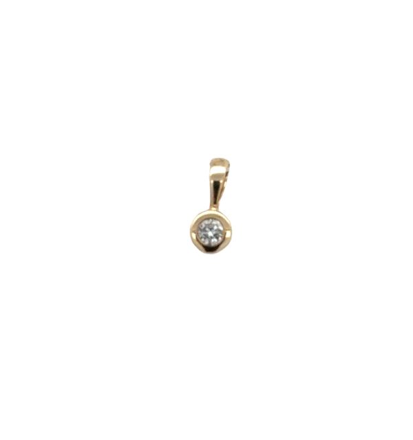 Solitär-Diamantanhänger aus 585/000 Gelbgold