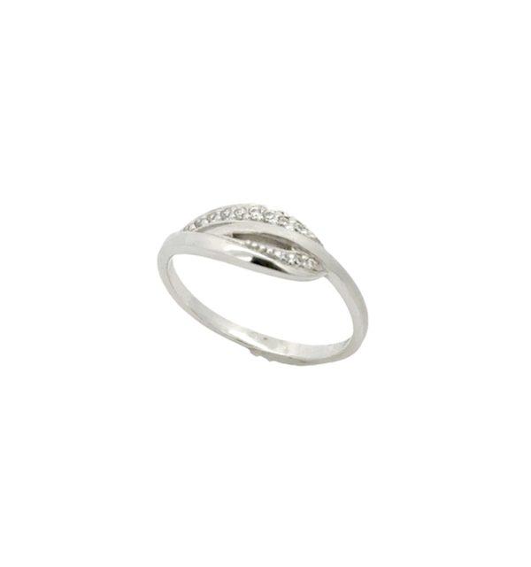 Ring in Weißgold 585/000 mit Zirkonia
