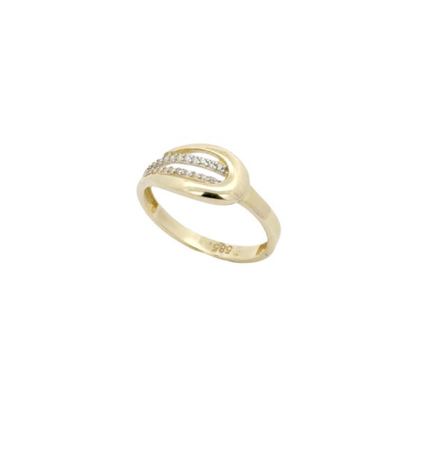 Ring aus 585/000 Gelbgold mit Zirkonia