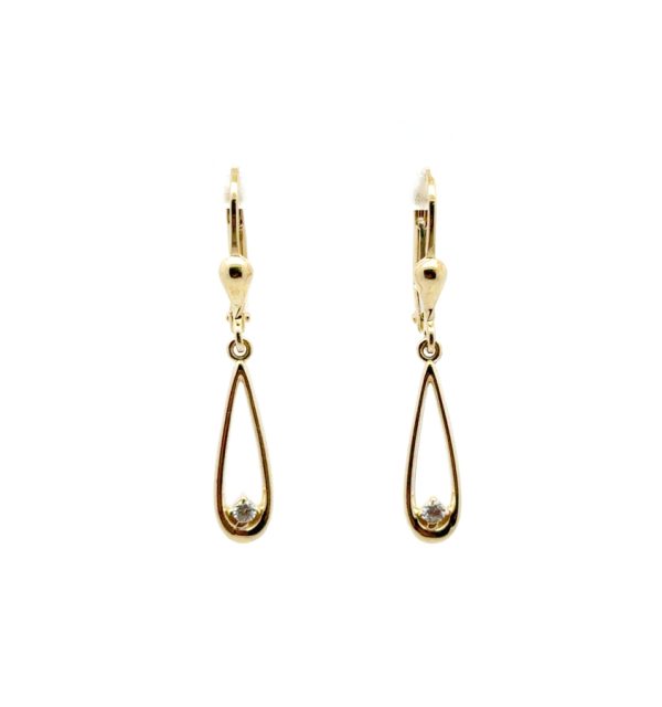 Ohrringe in Gelbgold 375/000 mit Zirkonia