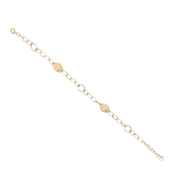 Armband in Gelb- und Weißgold 585/000