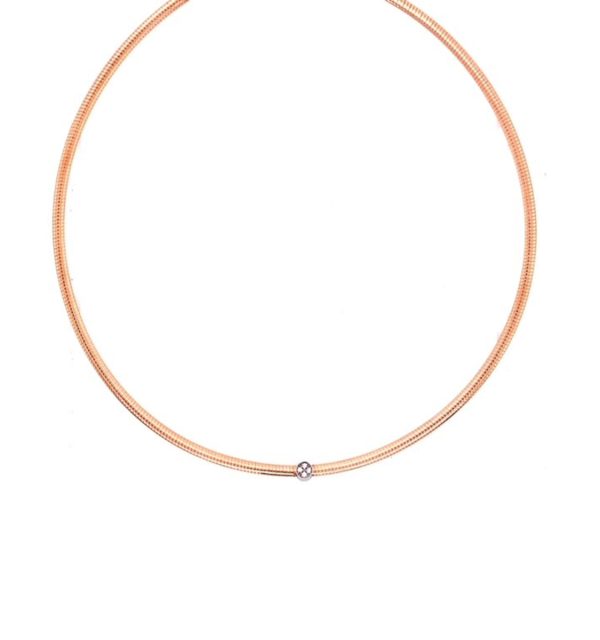 Silbercollier mit Zirkonia - beidseitig Tragbar