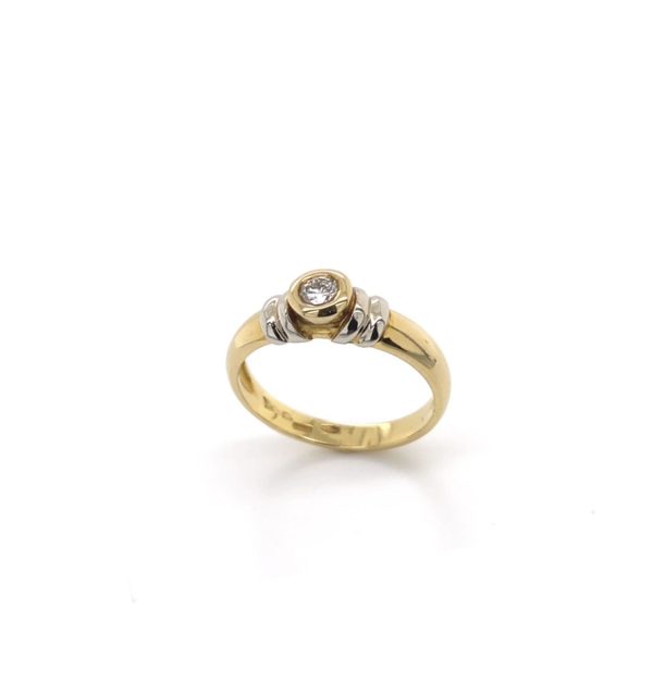 Ring in Gold/Weißgold 585/000 mit Diamant
