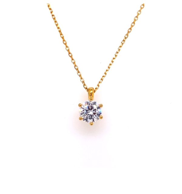 Silberkette 925/000 vergoldet mit Zirkonia