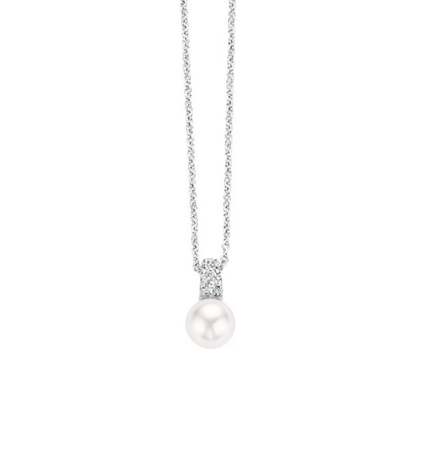 Ti Sento Milano Collier  925/000 mit Zirkonia und Perle