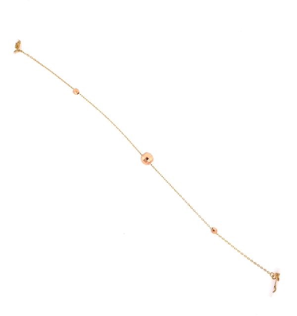 Armband Gelbgold 585/000 mit rosègoldenen Kügelchen