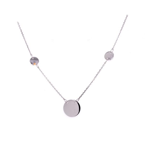 Collier Weißgold 585/000 mit Plättchen