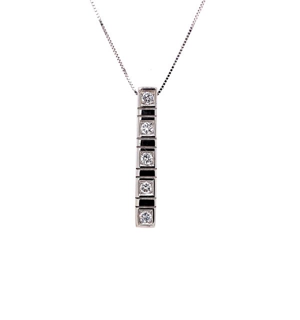 Collier in Weißgold 585/000 mit Brillant