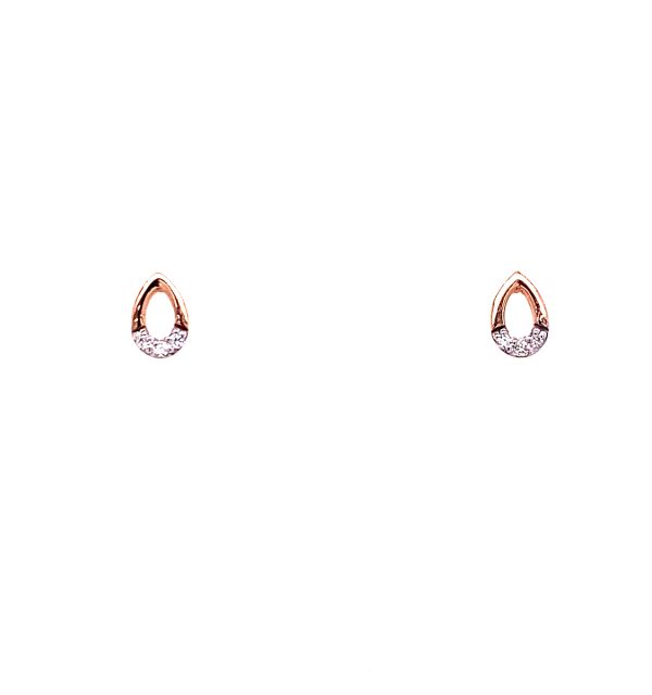 Ohrstecker Rotgold 585/000 mit Brillant
