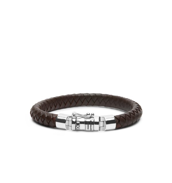 Buddha to Buddha Herrenarmband Ben Leder/Silber 925/000