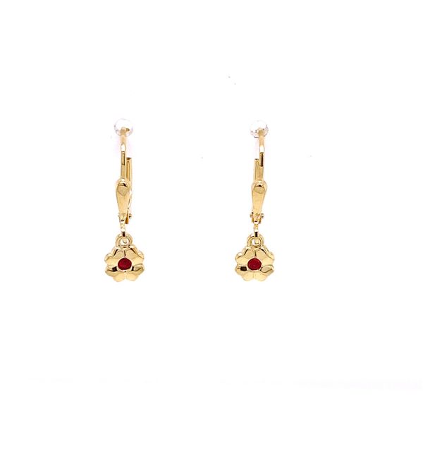 Kinderohrpendel Gelbgold 585/000 Blume