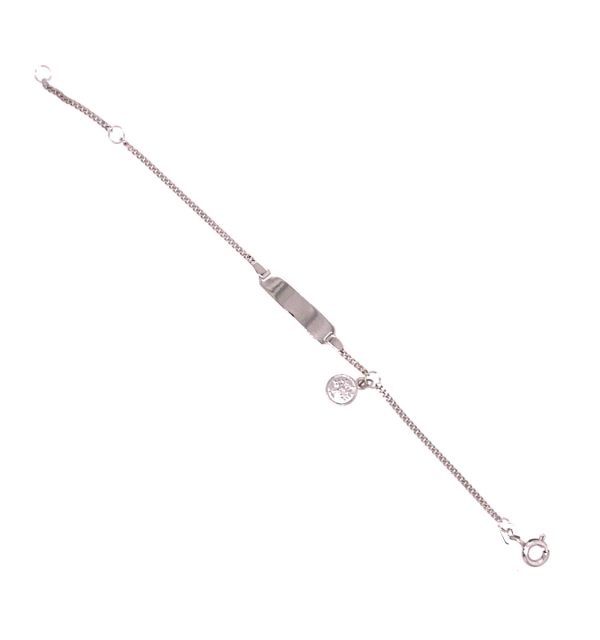 Schildarmband Weißgold 585/000 mit Lebensbaum