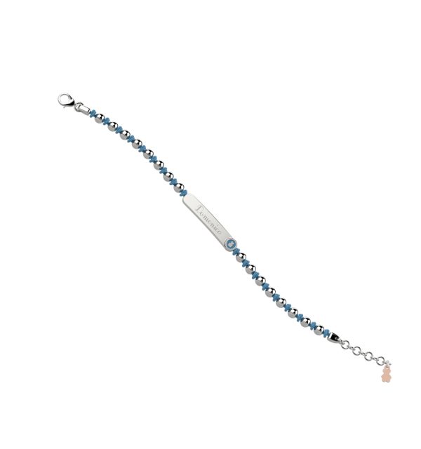 Nanan Armband Bolas mit Namensschild 925/000 Silber