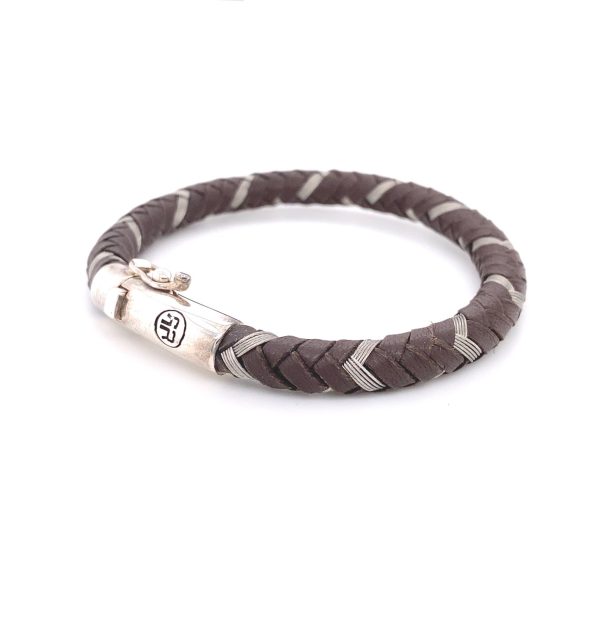 Herren Lederarmband geflochten Rebell+Rose