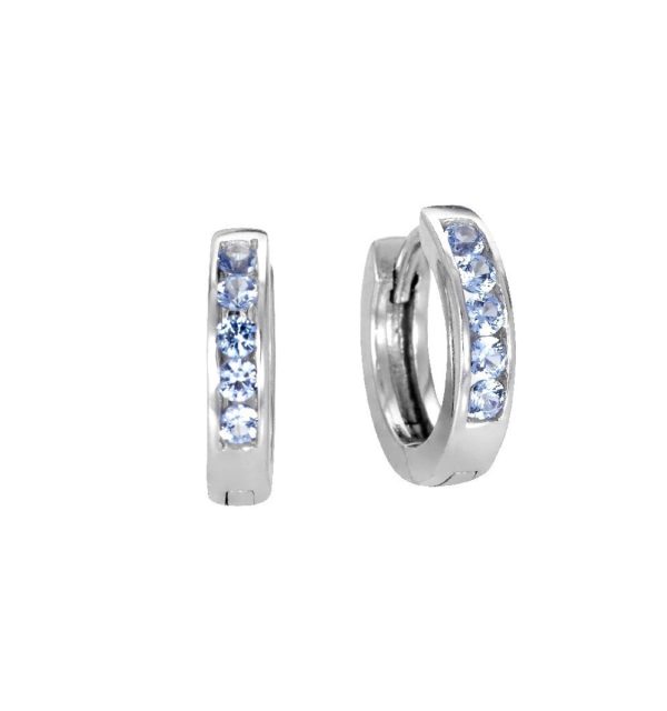 Creole 925/000 Silber mit blauen Zirkonia